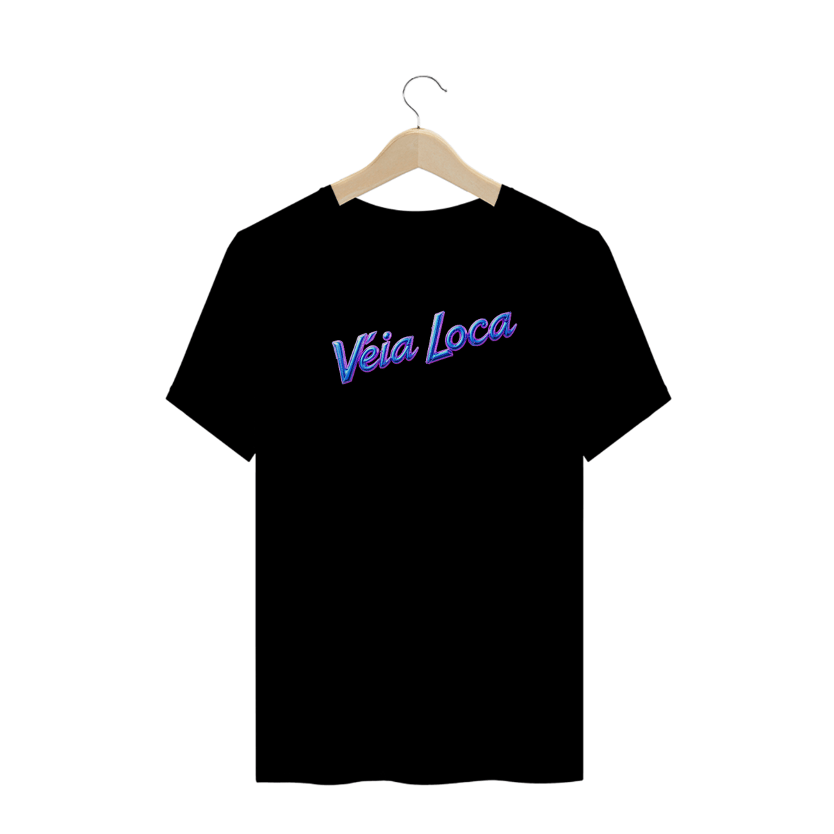 Nome do produto: [Plus Size] Camiseta Véia Loca Neon Azul