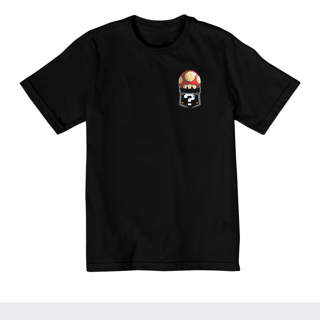 [Infantil] Camiseta Super Mushroom de Bolso (10 a 14 anos)