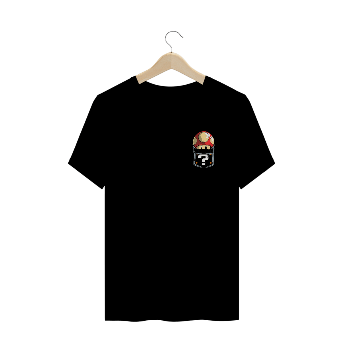 Nome do produto: [Plus Size] Camiseta Super Mushroom de Bolso