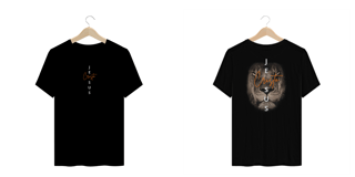 Nome do produto [Plus Size] Camiseta Jesus Cristo/Leão (Frente/Costas)