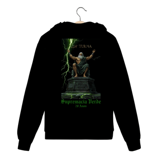 Moletom Premium Com Ziper Supremacia Verde - Zeus