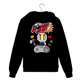 Nome do produtoMoletom Premium com Zíper Bomber Man Retrô - Snes