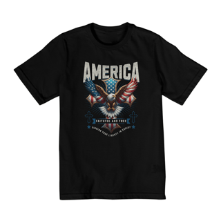 Nome do produto[Infantil] Camiseta América – Faithful and Free (2 a 8 anos)