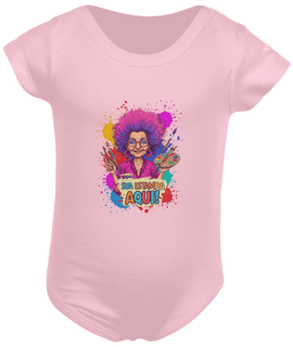 Nome do produto[PERSONALIZÁVEL] Modelo de Body Infantil Personalizado (Cores Branco, Preto, Rosa-Bebê ou Azul Bebê)