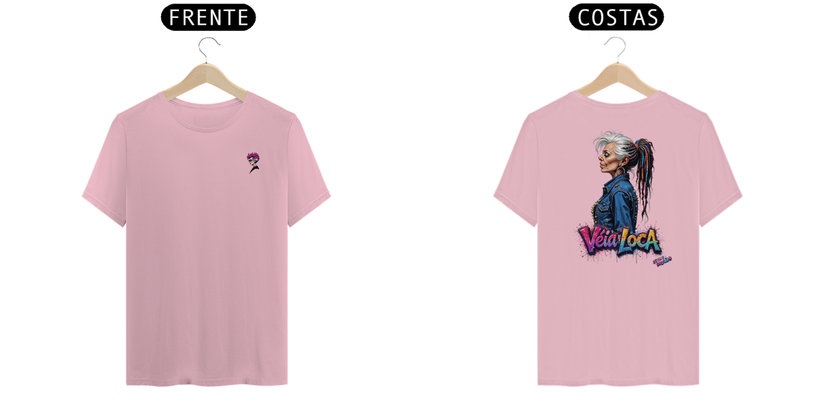 Nome do produto: [Algodão Peruano] Camiseta Véia Loca Estilosa