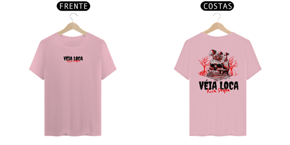[Algodão Peruano] Camiseta Caveira Psicodélica Rock Style (Cores Claras)
