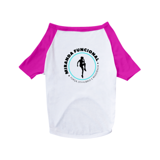 Nome do produto Camisa Pet Dog Miranda Funcional (Cores: Branco com Preto, Branco com Amarelo ou Branco com Rosa Pink)
