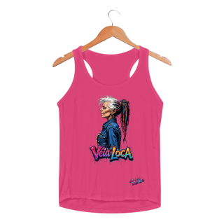 Nome do produto[Sport UV] Regata Feminina Dry Fit Véia Loca Estilosa