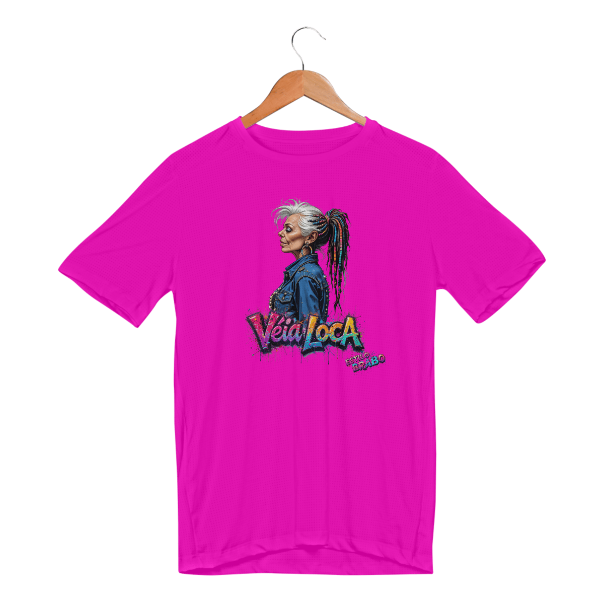 Nome do produto: [Sport UV] Camiseta Dry Fit UV Véia Loca Estilosa