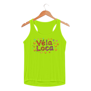 Nome do produto[Sport UV] Regata Feminina Dry Fit Véia Loca - Smiles