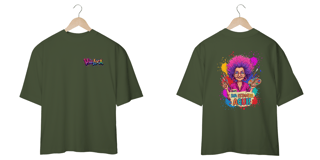 Nome do produto[PERSONALIZÁVEL] Modelo de Camiseta Oversized Personalizada - Estampa frente E costas