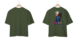 Nome do produto[Oversized] Camiseta Véia Loca Estilosa (Frente e Costas)