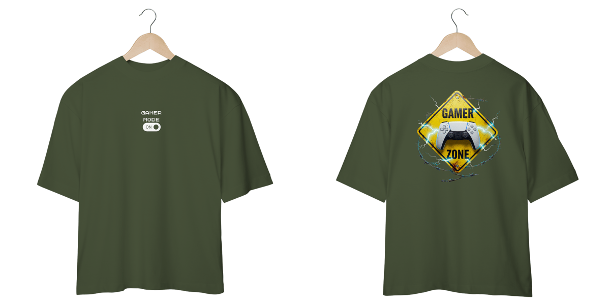 Nome do produto: [Oversized] Camiseta Oversized Game Zone – Game On