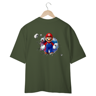 Nome do produto[Oversized] Camiseta Super Mario/Boo saindo da parede! (Costas)