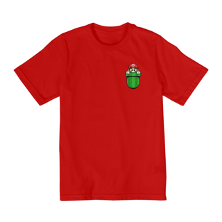 Nome do produto[Infantil] Camiseta Super Mário no Bolso (2 a 8 anos)