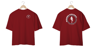 Nome do produto [Oversized] Camiseta Miranda Funcional (Estampa: Frente e Costas - Cores Preto, Verde Musgo, Marrom e Vinho)
