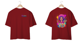 Nome do produto[PERSONALIZÁVEL] Modelo de Camiseta Oversized Personalizada - Estampa frente E costas