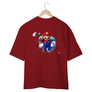 Nome do produto[Oversized] Camiseta Super Mario/Boo saindo da parede! (Costas)