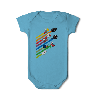 Nome do produto [Infantil] Body Corrida dos Vilões – Super Mario