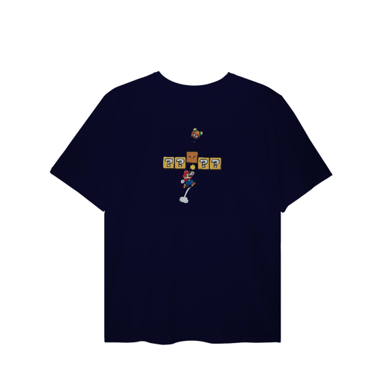 [Plus Size] Camiseta Super Mario – Soco no Bloco