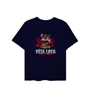 Nome do produto [Plus Size] Camiseta Caveira Psicodélica Rock Style