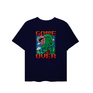 Nome do produto[Plus Size] Camiseta Super Mario Game Over