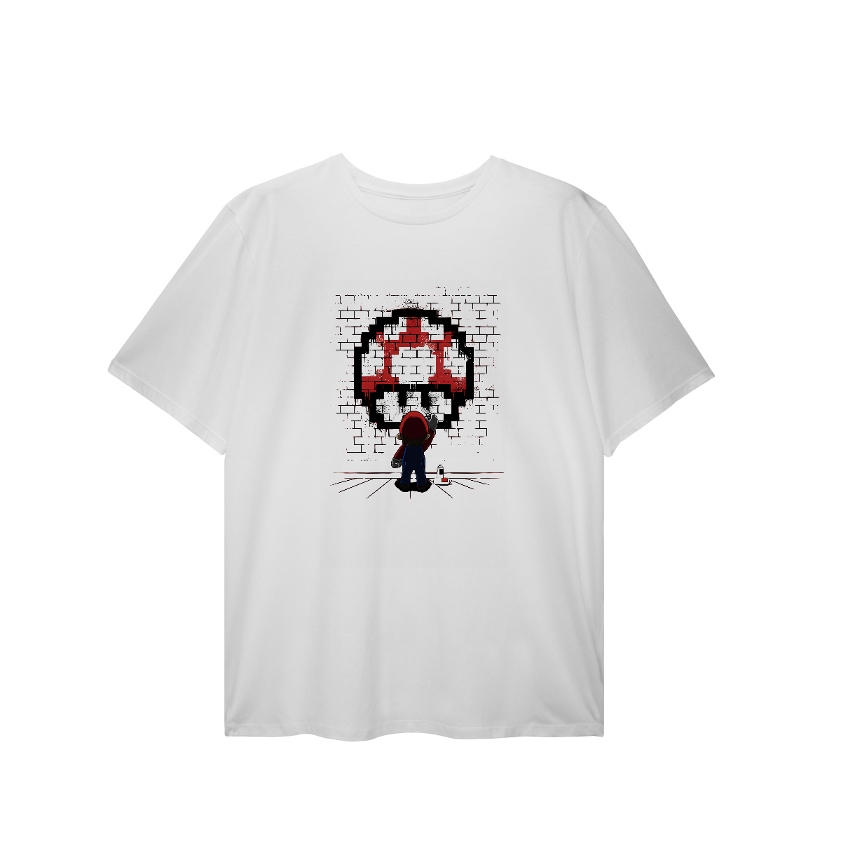Nome do produto: [Plus Size] Camiseta Super Mario Grafiteiro