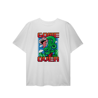 Nome do produto[Plus Size] Camiseta Super Mario Game Over