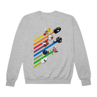 Nome do produto Moletom Premium Fechado Corrida dos Vilões – Super Mario