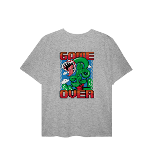 Nome do produto[Plus Size] Camiseta Super Mario Game Over