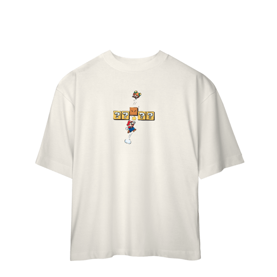 [Oversized] Camiseta Super Mario – Soco no Bloco