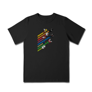 Nome do produto [Infantil] Camiseta Corrida dos Vilões – Super Mario (2 a 8 anos)