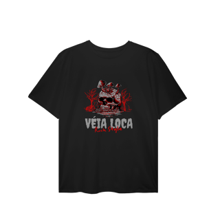 [Plus Size] Camiseta Caveira Psicodélica Rock Style
