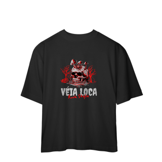 [Oversized] Camiseta Caveira Psicodélica Rock Style