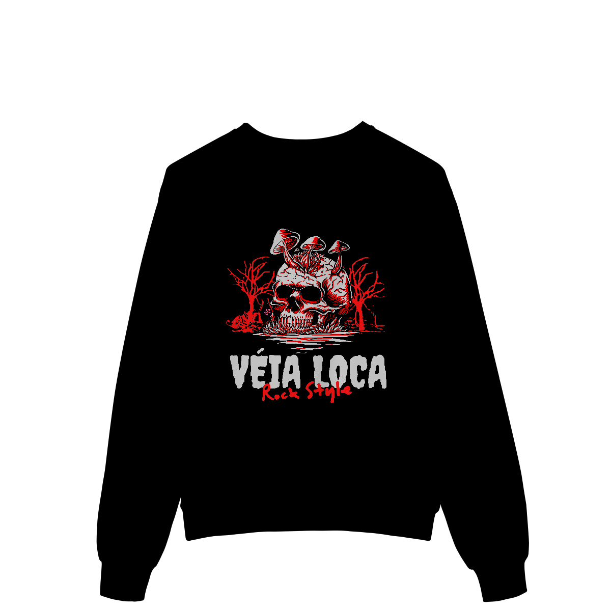 Nome do produto: Moletom Premium Fechado Caveira Psicodélica Rock Style