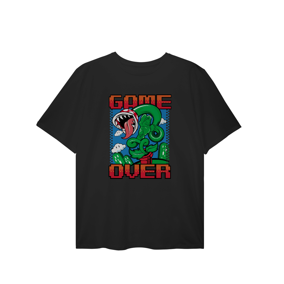 Nome do produto: [Plus Size] Camiseta Super Mario Game Over