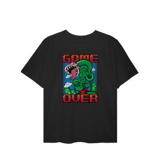 Nome do produto[Plus Size] Camiseta Super Mario Game Over