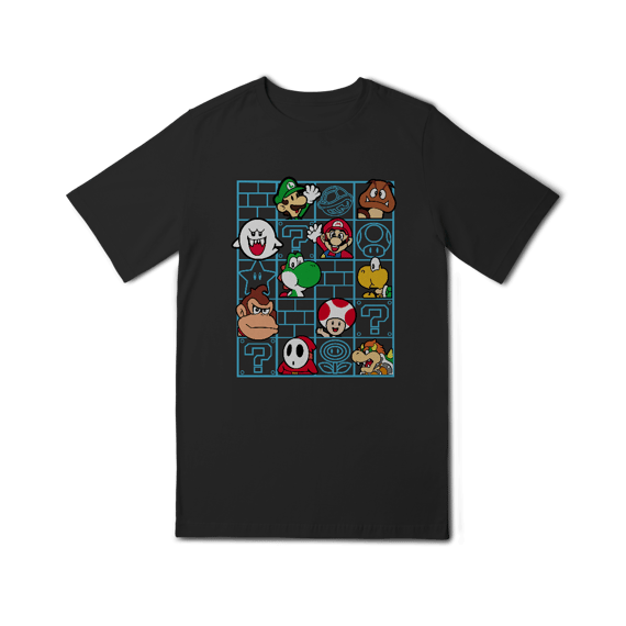 [Infantil] Camiseta Super Mário Nostalgia (10 a 14 anos)