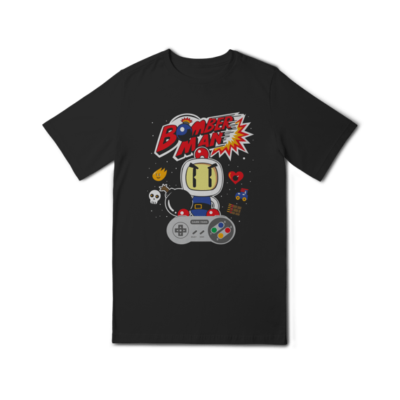 [Infantil] Camiseta Bomber Man Retrô - Snes (10 a 14 anos)