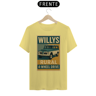 Nome do produto Camiseta Willys Rural 4x4 | Estilo Retrô Off-Road Brasileiro