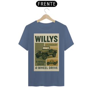 Nome do produto Camiseta Jeep Willys Clássico | Estampa Retrô 4x4 Off-Road | Lendário 4-Wheel Drive