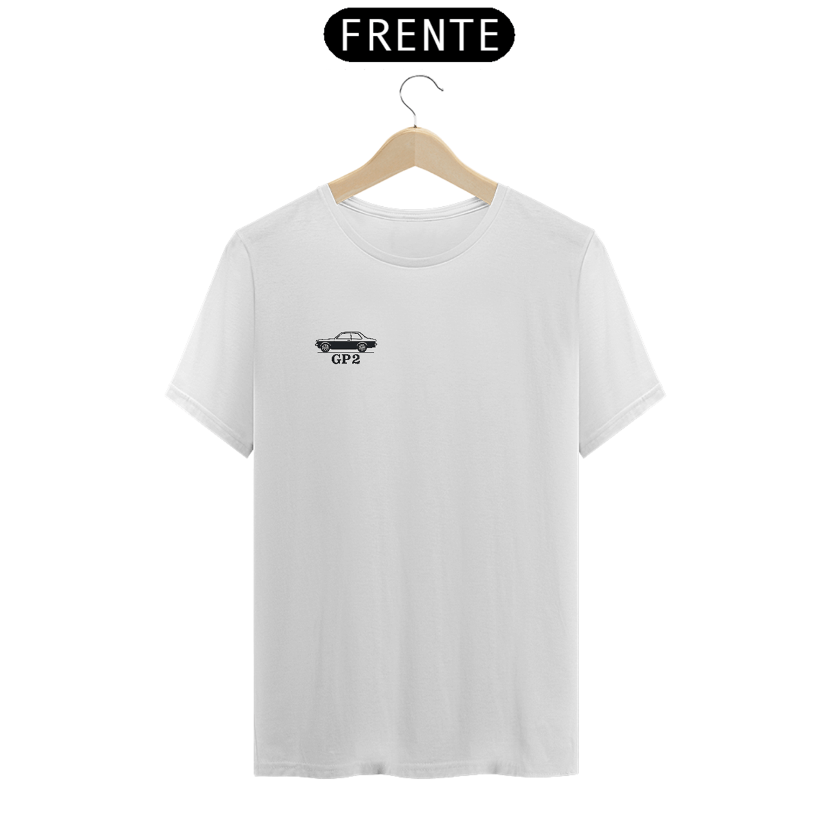 Nome do produto: Camiseta Chevette GP 2 Minimalista | Perfil Lateral Vintage
