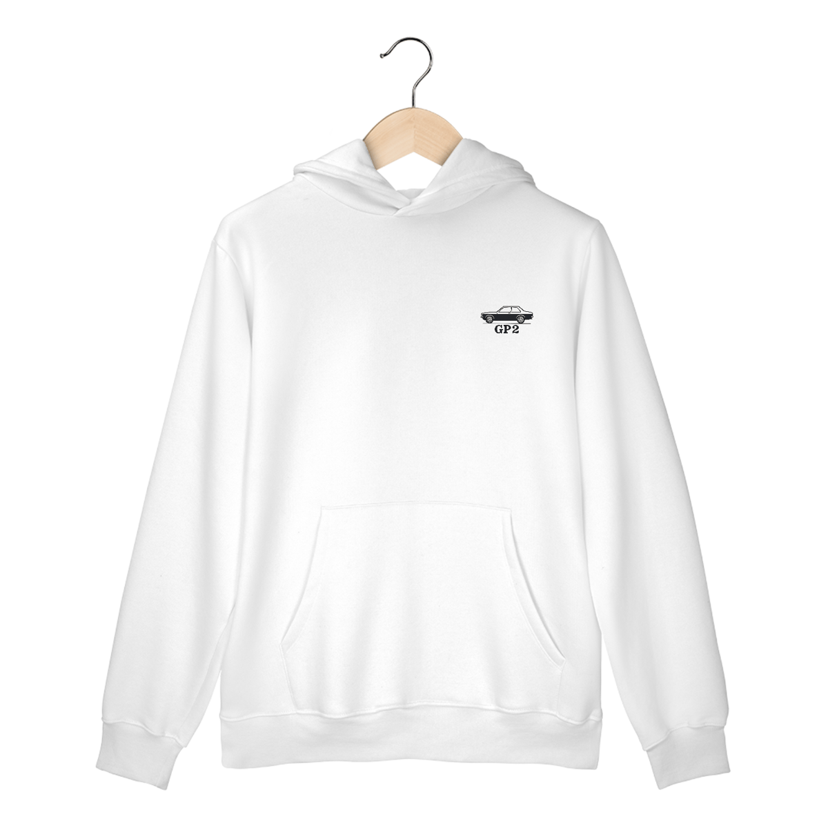 Nome do produto: Moletom Canguru Chevette GP 2 Minimalista | Estampa Perfil Lateral Vintage