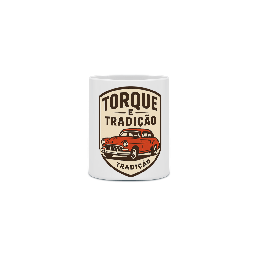 Nome do produto: Caneca Torque e Tradição – Estilo Retrô para Fãs de Carros Clássicos