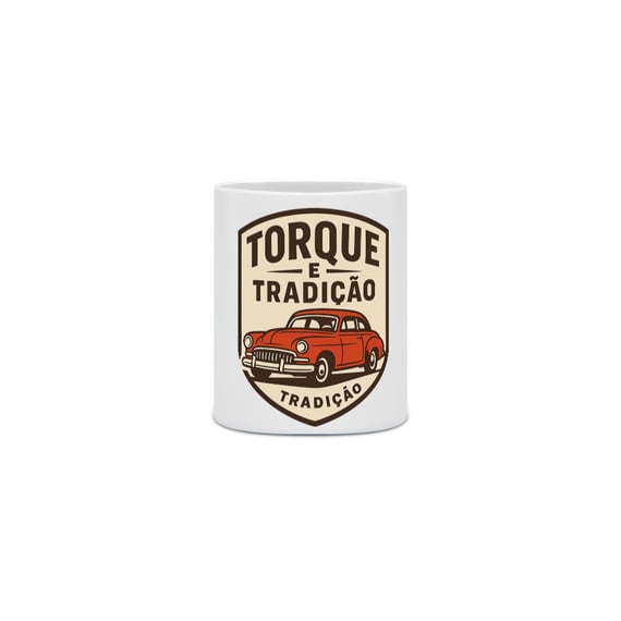 Caneca Torque e Tradição – Estilo Retrô para Fãs de Carros Clássicos