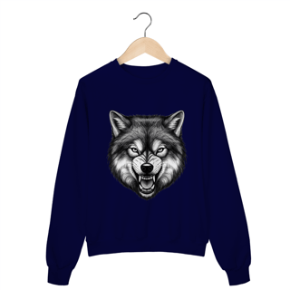 Nome do produto Moletom Fechado Lobo Ameaçador