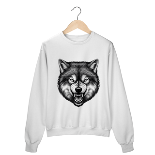Moletom Fechado Lobo Ameaçador