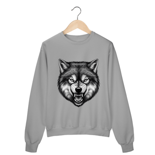 Nome do produto Moletom Fechado Lobo Ameaçador