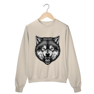 Nome do produto Moletom Fechado Lobo Ameaçador