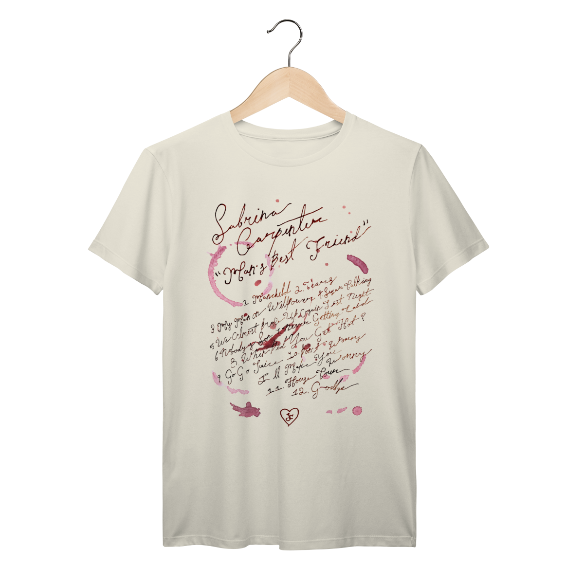 Nome do produto: Camiseta - Mans Best Friend Tracklist - Sabrina Carpenter